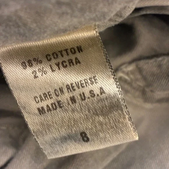 Barbara Lesser Fibers Women's Size 8 Grey Acid Wash Straight Leg Pants Distress - Picture 8 of 8